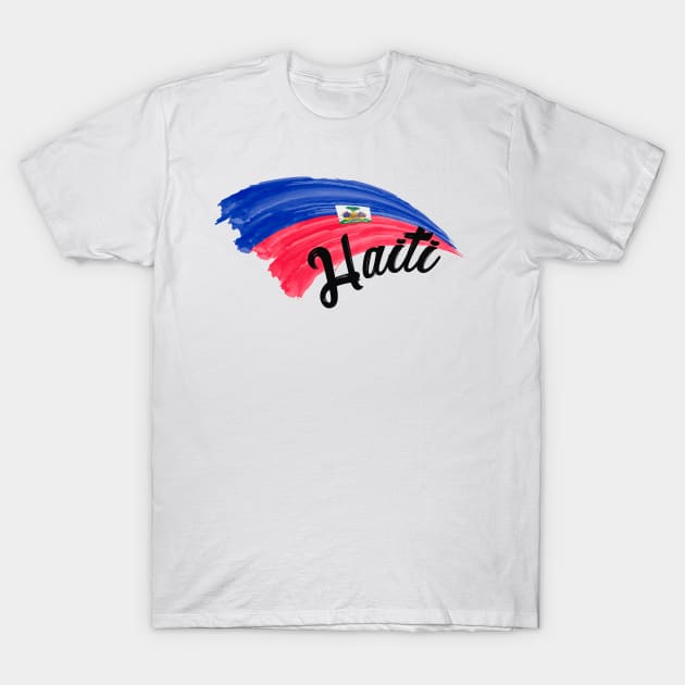 Haiti flag T-Shirt by SerenityByAlex